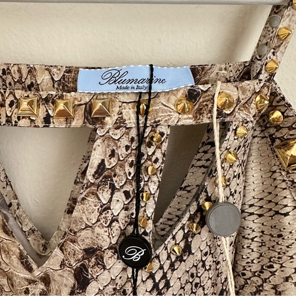 Blumarine sand mini dress size 6 - Picture 5 of 12